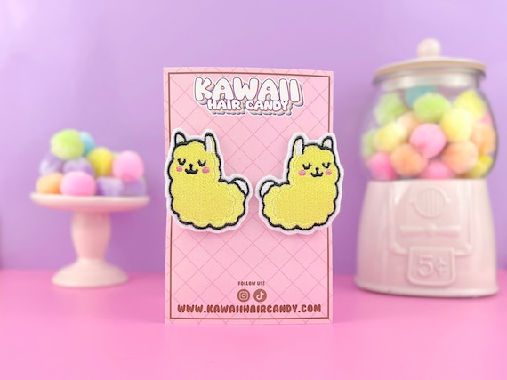 Cute Kawaii Llama Hair Clips - Harajuku Clothing - Kawaii Clothing - Weeb Gifts