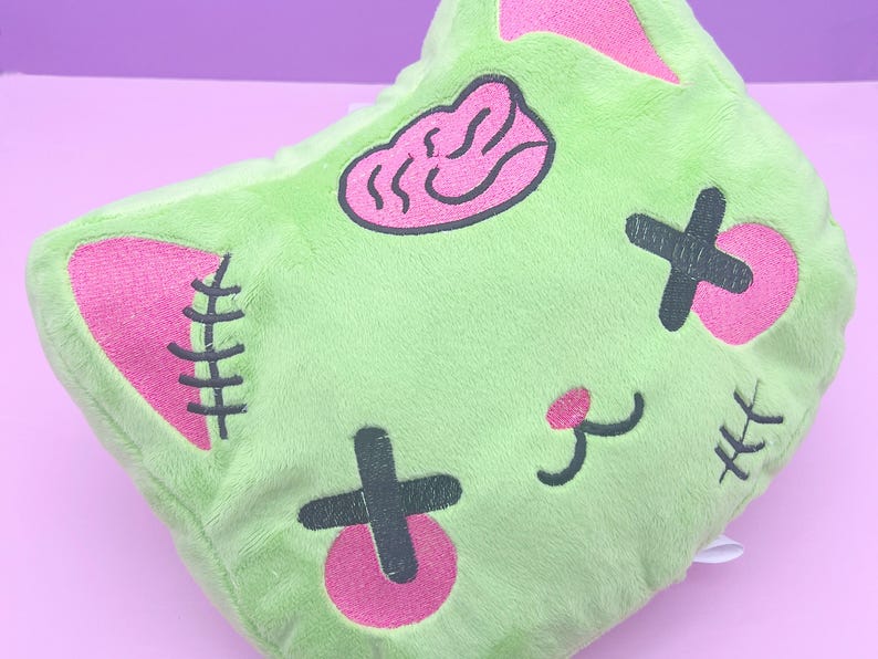 KawaiiHairCandy Zombie Cat Plush Pillow - Thumbnail 3