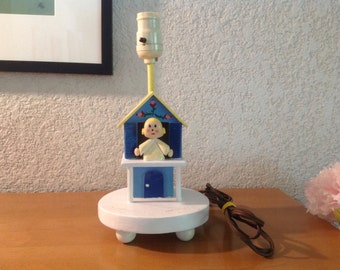 Handmade Folk Art Nursery Lamp. Irmi Style