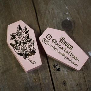 Coffin Shaped Foil Printed Business Cards, 18pt Thickness, 50-500