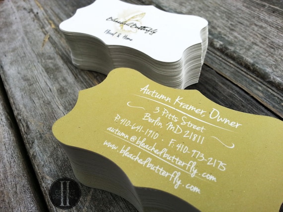 custom shaped business cards die cut business cards 50 100 250 500 1000 printing custom cut business card