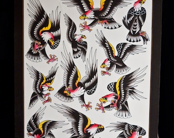 Eagle Print, Pork Chop Sheet, Flash Sheet, Braden Kendall 16 x 20&quot; Fine Art Print