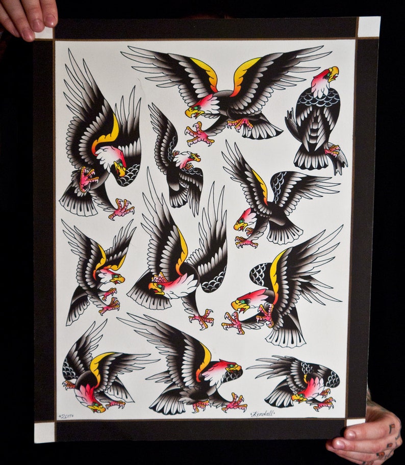 Eagle Print, Pork Chop Sheet, Flash Sheet, Braden Kendall 16 x 20 Fine Art Print image 1