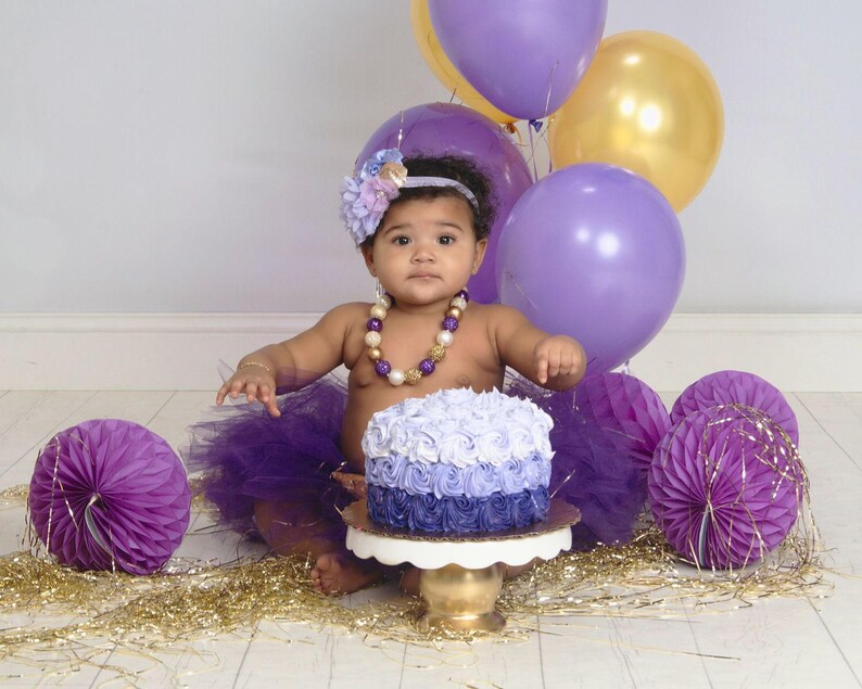 Lavender Headband First Birthday Pastel Colors Headband Sofia The First Headband Princess Party All Purple Headband Smash Cake