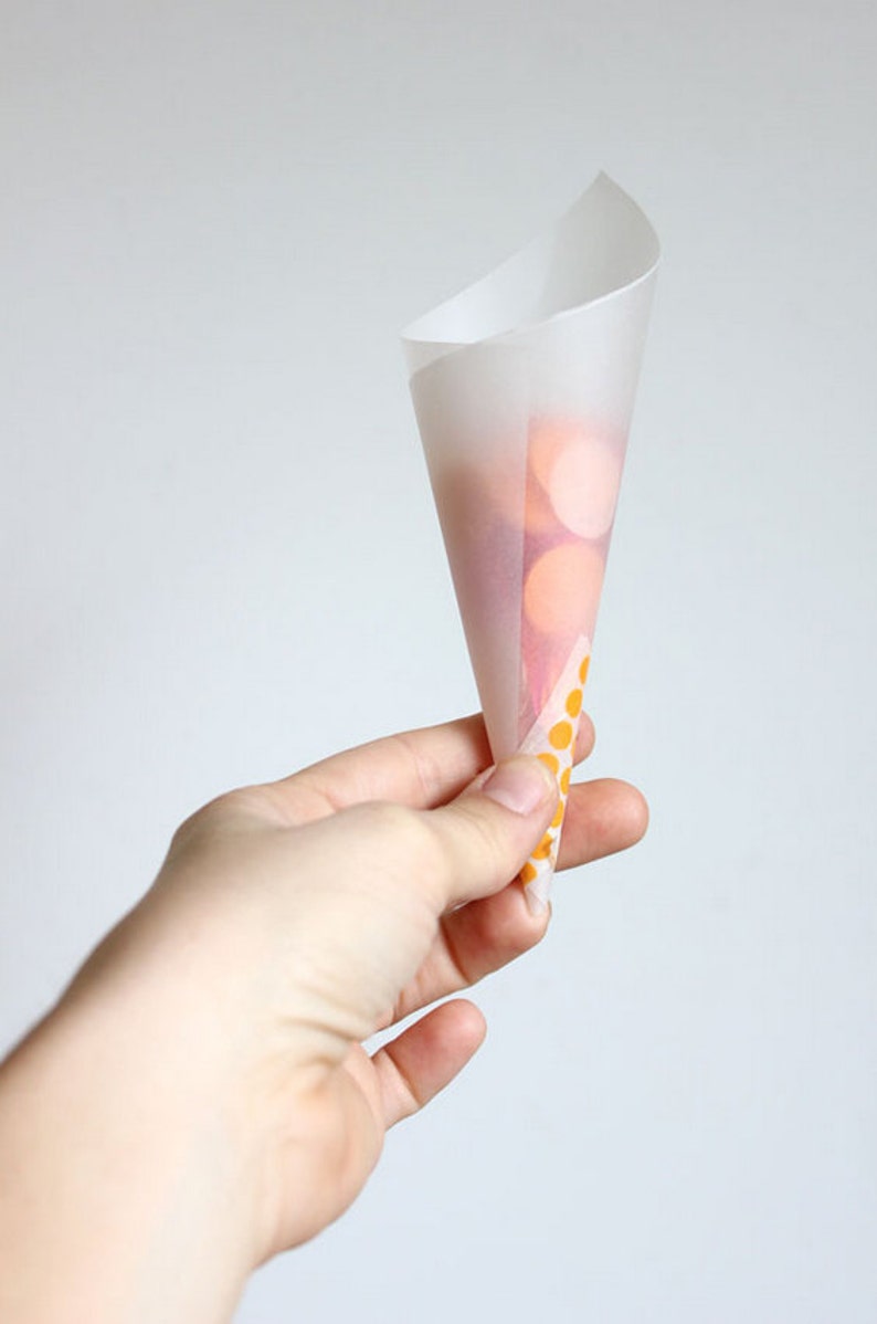 Cones Translucent 100 Translucent Paper Cones, Petal Cones, Food Cones, Custom Cones ...