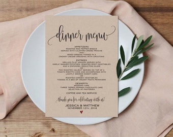 100 wedding menu 5.5" or 4.25", custom wedding menus, simple menus, menu, wedding details, wedding, stationary, menu cards, invitations card