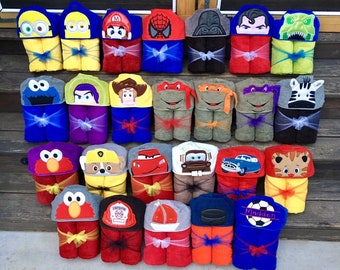 Boys Hooded Towel/ Kids Hooded Towel/ Character Hooded Towel/ Hooded Towel Baby/ Hooded Towel Big Kids/ Hooded Towel Boy/ Hooded Towel Kids