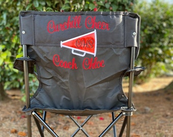 Cheerleading Camp Chair, Cheer Mom Chair, Sports Chair,  Lawn Chair, Folding Chair, Stadium Chair, Camping Chair, Tailgating Chair
