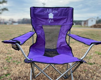 Dog Print Folding Chair Outdoor/ Paw Print Camping Chair Personalized/ Paw Print School Chair/ Paw Print Gifts/ Dog Mom Gift/ Dog Lover Gift