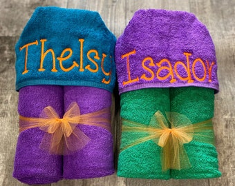 Kids Name Hooded Towel/ Boys Personalized Hooded Towel/ Girls Personalized Hooded Towel/ Unique Gift/ Pool Towel/ Beach Towel/ Monogrammed