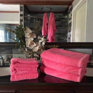 Bubblegum Bath Towel, Light Pink Bath Towel Set,Cotton Bath Towels,Bubblegum Towel,Light Pink Towel Sets,Monogrammed Towels, Bubblegum Pink