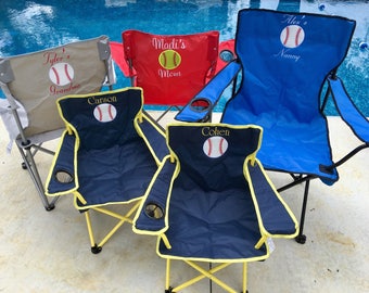 Personalized Baseball Chair, Baseball Mom Chair, Lawn Chair, Folding Chair, Stadium Chair, Softball Chair,  Camping Chair, Tailgating Chair
