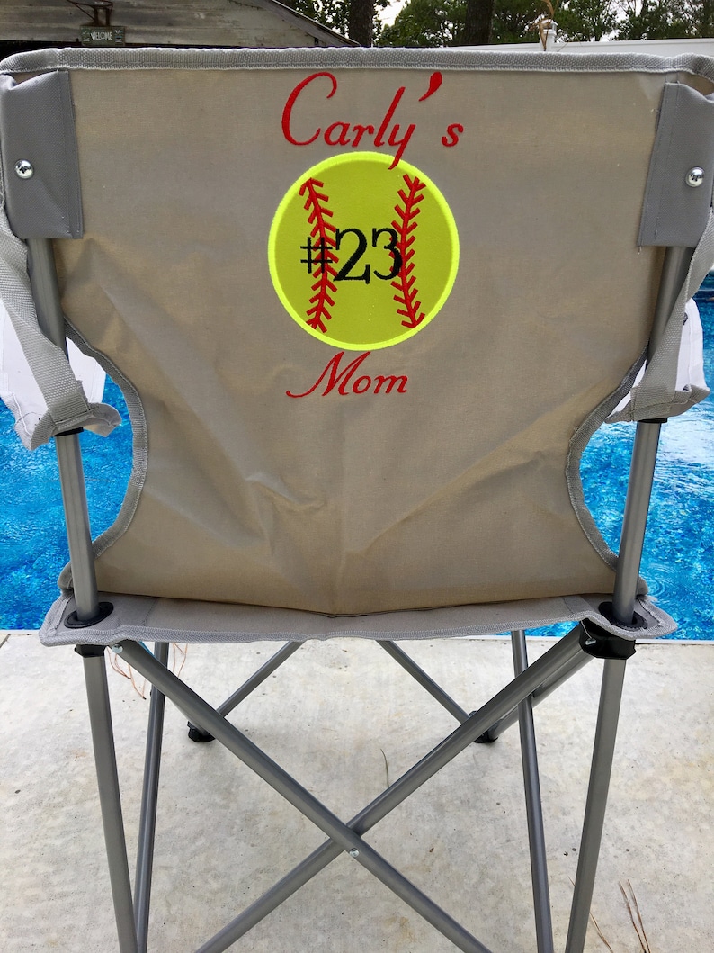 Personalized Baseball Chair Mom Lawn 50