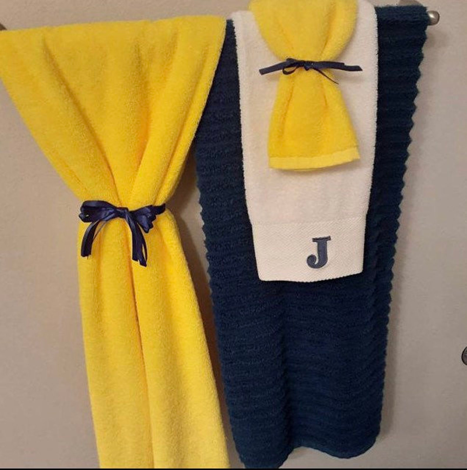 Yellow Bath Towel Yellow Bath Towel Set Cotton Bath Towels - Etsy