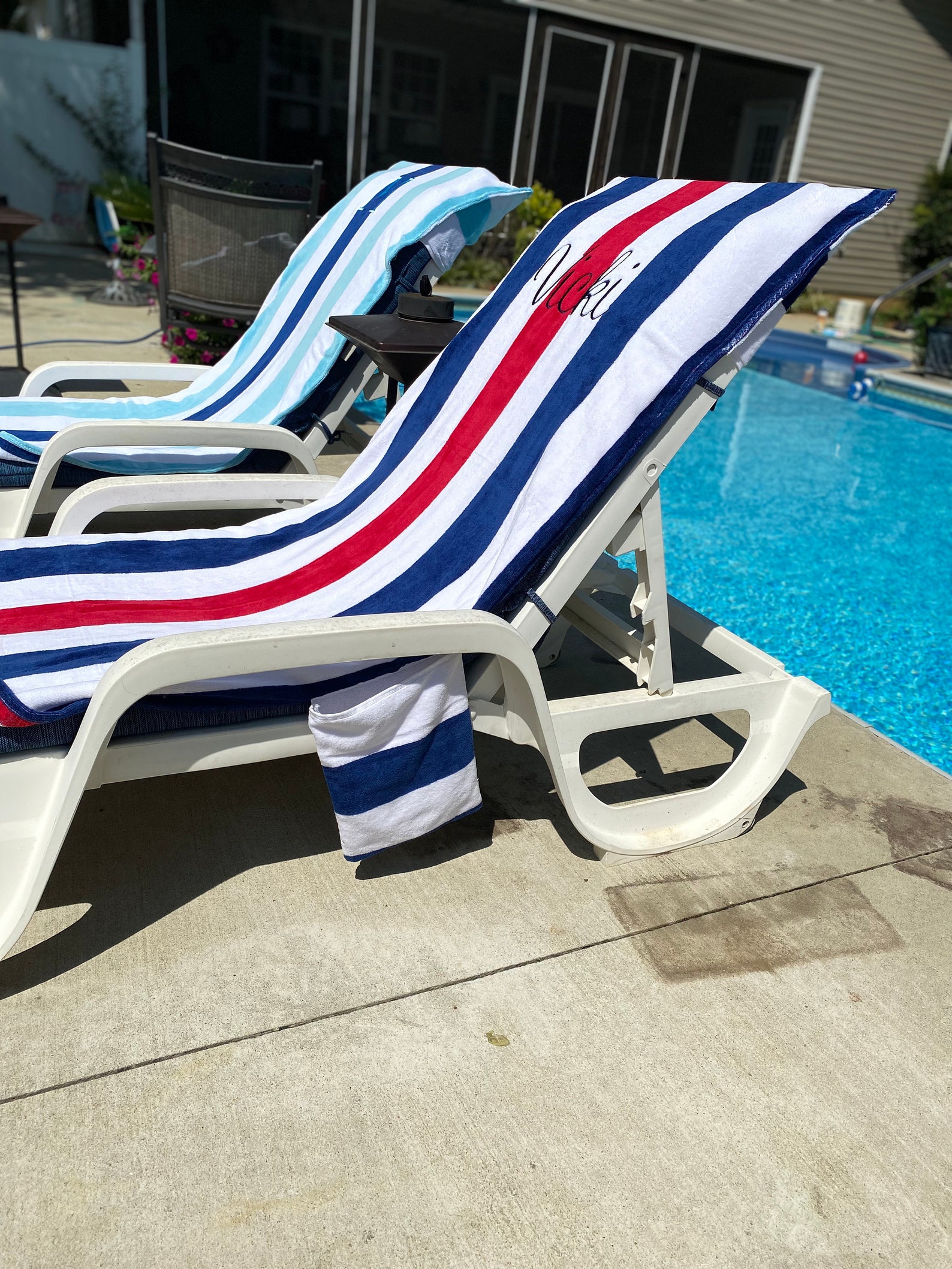 Personalized Lounge Chair Cover Beach Chair Cover Pool Chair Etsy