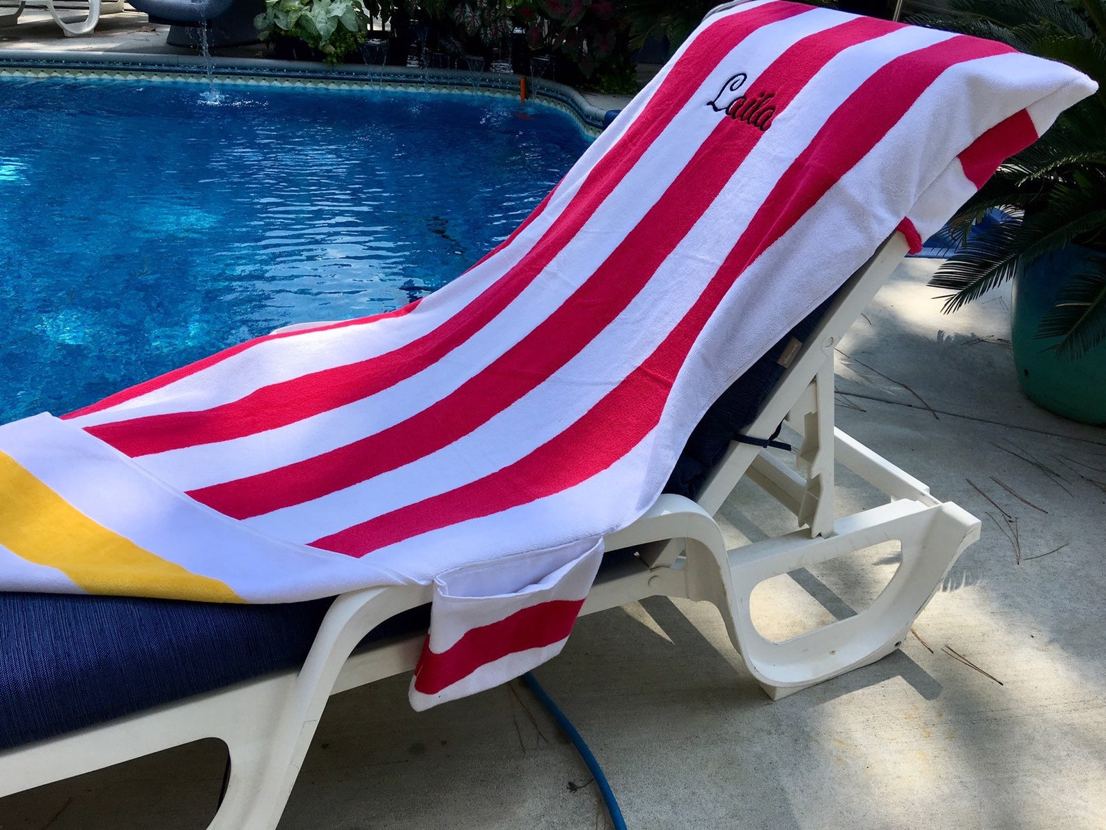 Personalized Lounge Chair Cover Beach Chair Cover Pool Chair Etsy