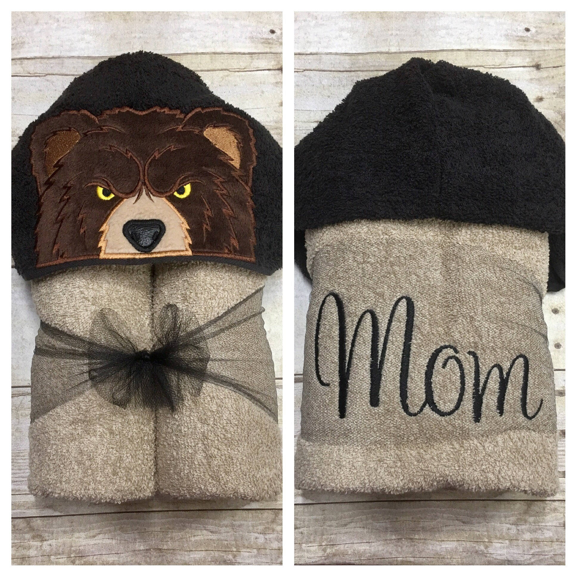 Bear Hooded Towel/ Grizzly Bear Hooded Bath Towel/ Mama Bear - Etsy Denmark Bear Hooded Towel/ Grizzly Bear Hooded Bath Towel/ Mama Bear - Etsy Denmark