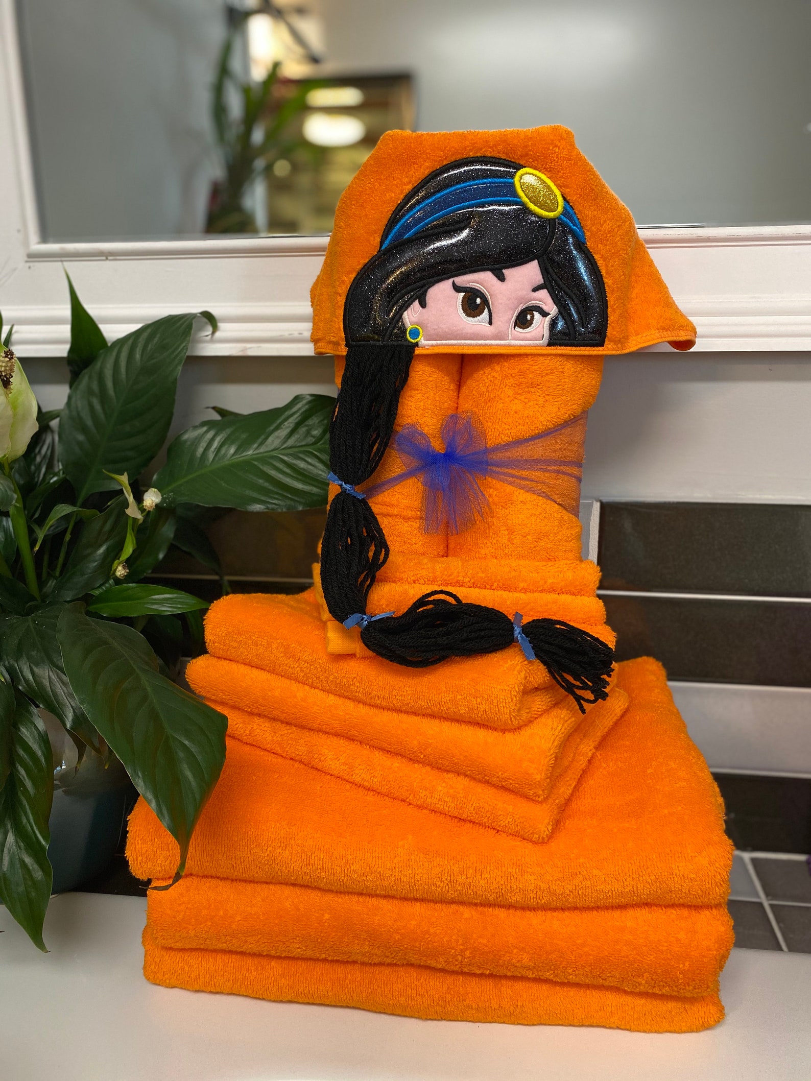 Orange Bath Towel Orange Bath Towel Set Cotton Bath Towels Etsy