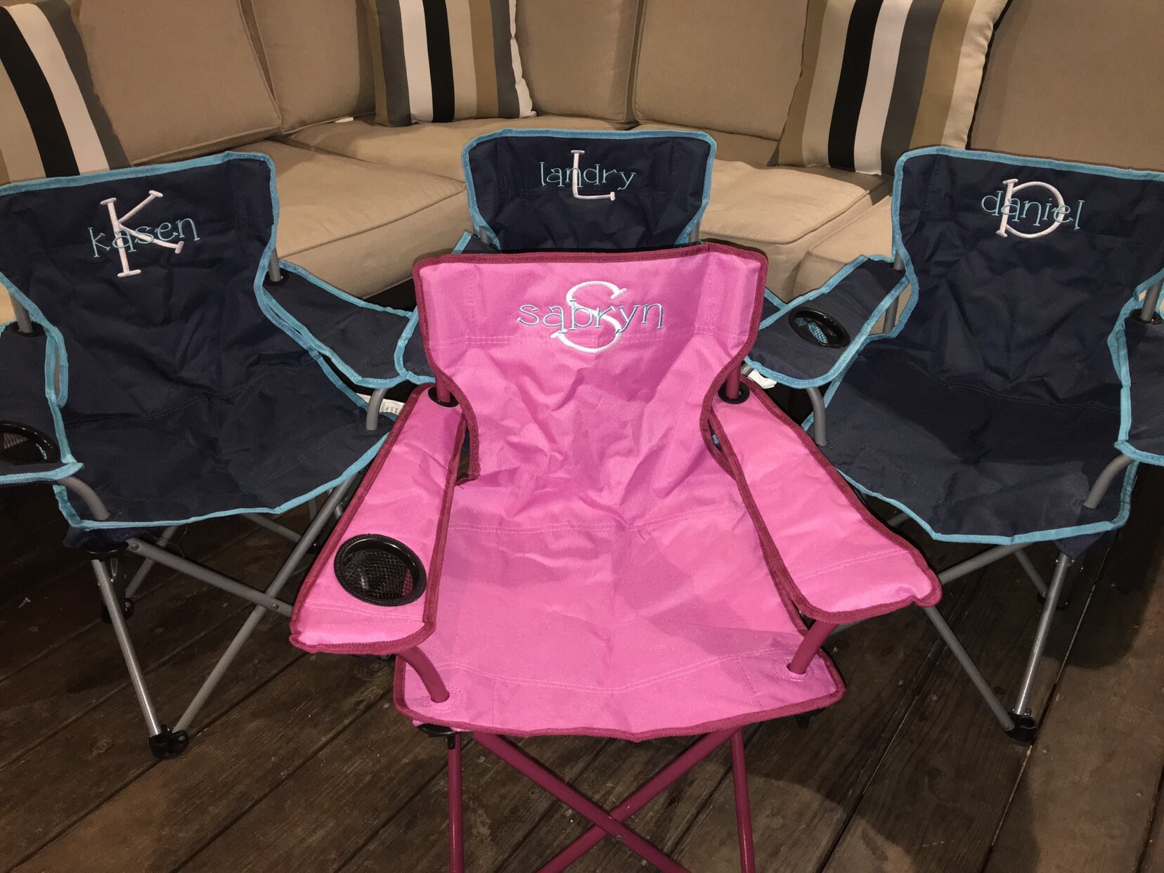 Monogrammed Folding Chair Beach Chair Lawn Chair Bag Chair