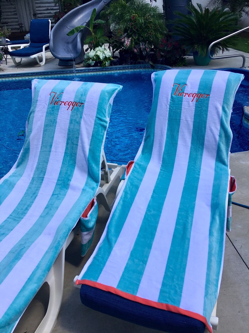 Personalized Lounge Chair Cover Beach Chair Cover Pool Chair Etsy