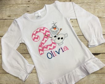 Girls Snowman Shirt