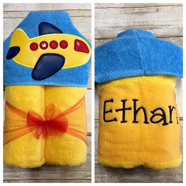 Airplane Hooded Towel/ Planes Baby Shower/ Aviation Gifts/ Etsy