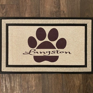 Paw Print Door Mat/ Dog Lover Door Mat/ / Dog Rug/ Paw Print Decor/ Dog Lover Gift/ Dog Mom Gift/ Dog Doormat/ Paw Print Rug/ Dog Lover Rug