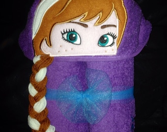 Anna Towel/ Frozen Anna Towel/ Frozen Towel/ Frozen Hooded Towel/ Anna Hooded Towel/ Bath Towel/ Pool Towel/ Frozen Fever/ Frozen Birthday