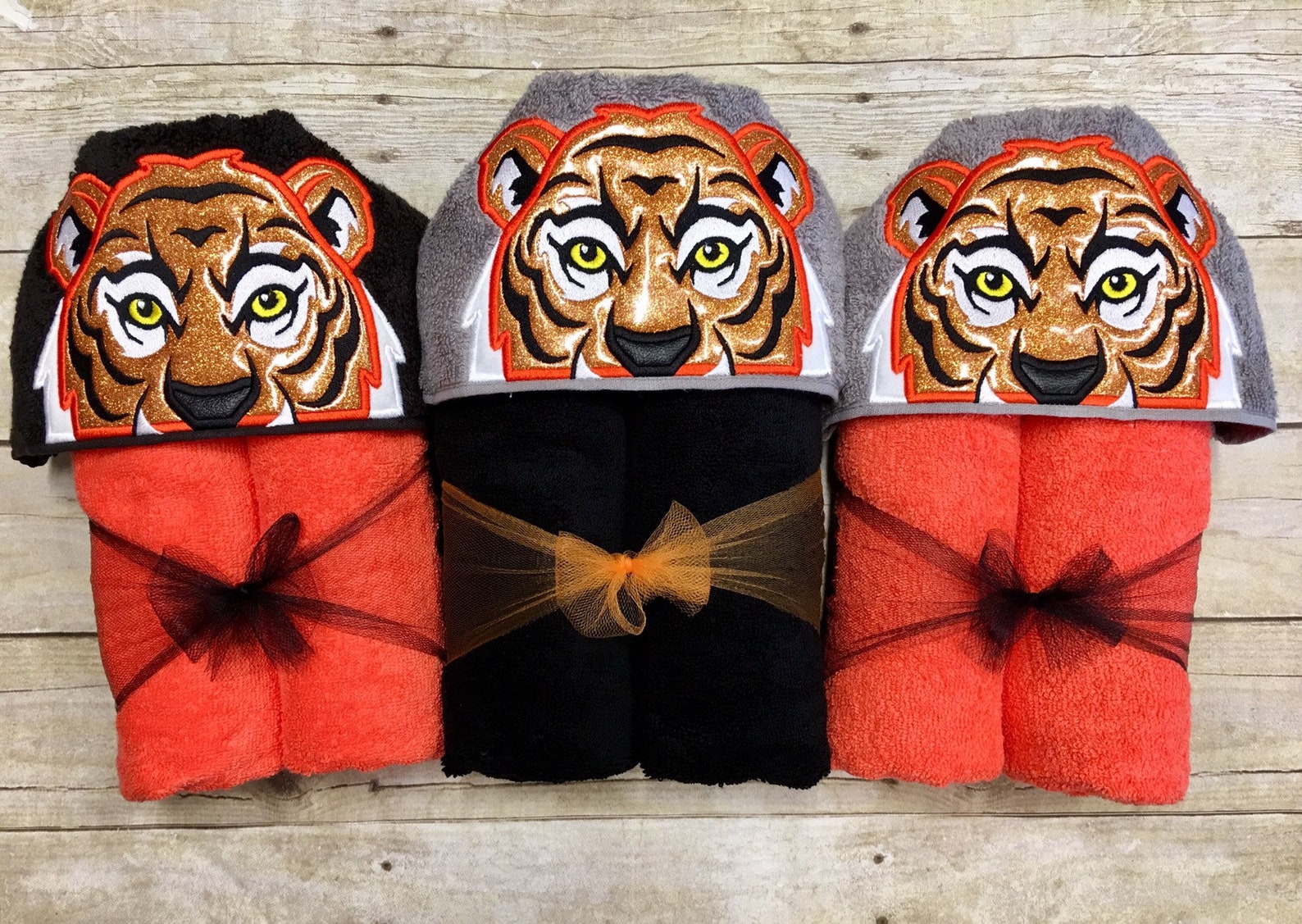 Tiger Muslin Hooded Bath Towel