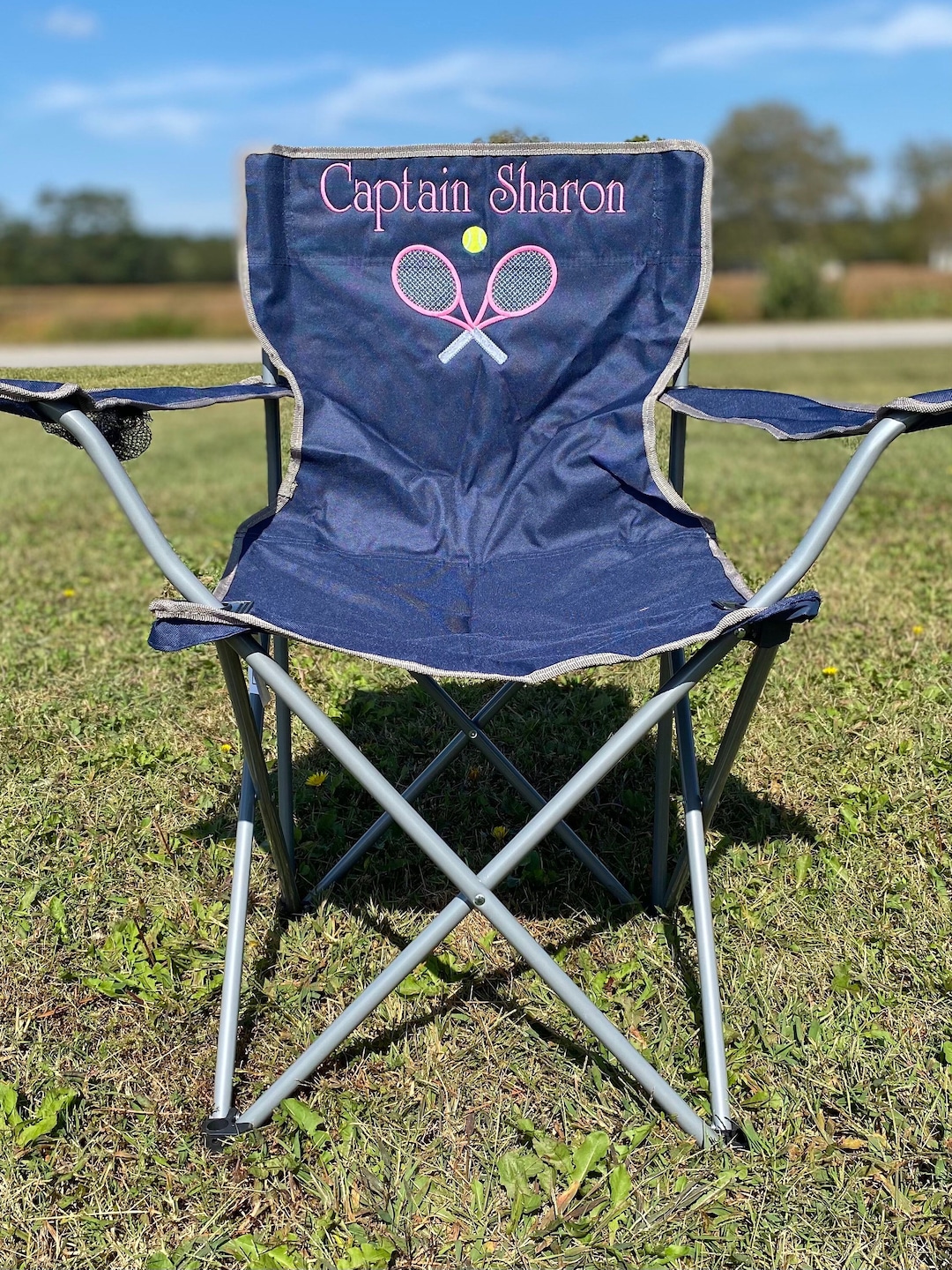 Tennis Camp Chair, Tennis Mom Chair, Coach Gifts, Sports Chair, Lawn Chair, Folding Chair