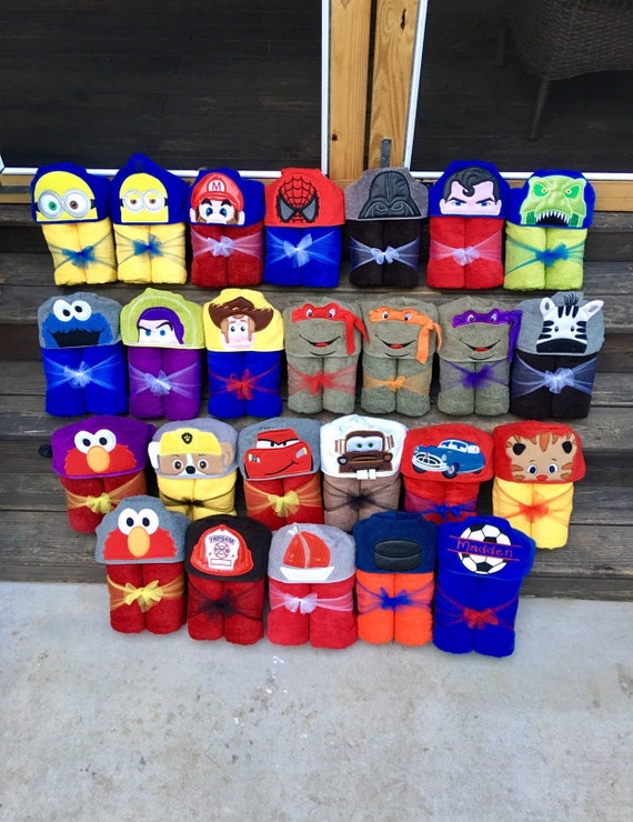 Boys Hooded Towel Kids Hooded Towel Character Hooded Towel