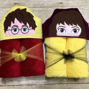 Wizard Boy Hooded Towel/ Wizard Costume/ Wizard Hood/ Wizard Robe/ Wizard Cape/ Wizard Cloak/ Wizard Wand/ Fantasy Towel/ FAST SHIPPING