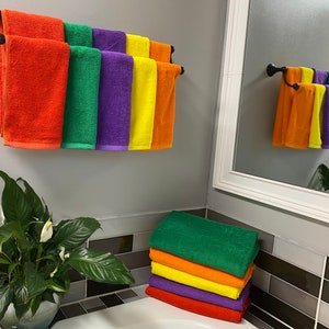 Orange Bath Towel, Orange Bath Towel Set, Cotton Bath Towels, Orange ...