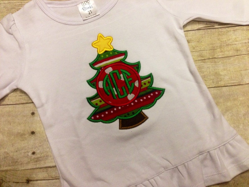 Christmas Tree Shirt/ Girl Christmas Shirt/ Holiday Shirt/ Etsy