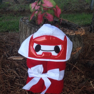 Big Hero 6 Hooded Towel/ Baymax Costume/ Big Hero Six/ Baymax Hooded Towel/ Big Hero 6 Birthday/ Big Hero 6 Party/ Big Hero 6 Costume