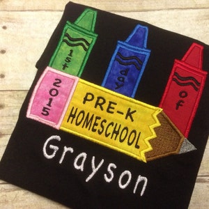 First Day of School Shirt/ Back to School Shirt/ Kingergarten Shirt/ Homeschool Shirt/ 1st grade shirt/ 2nd grade shirt/ Pre-K Shirt