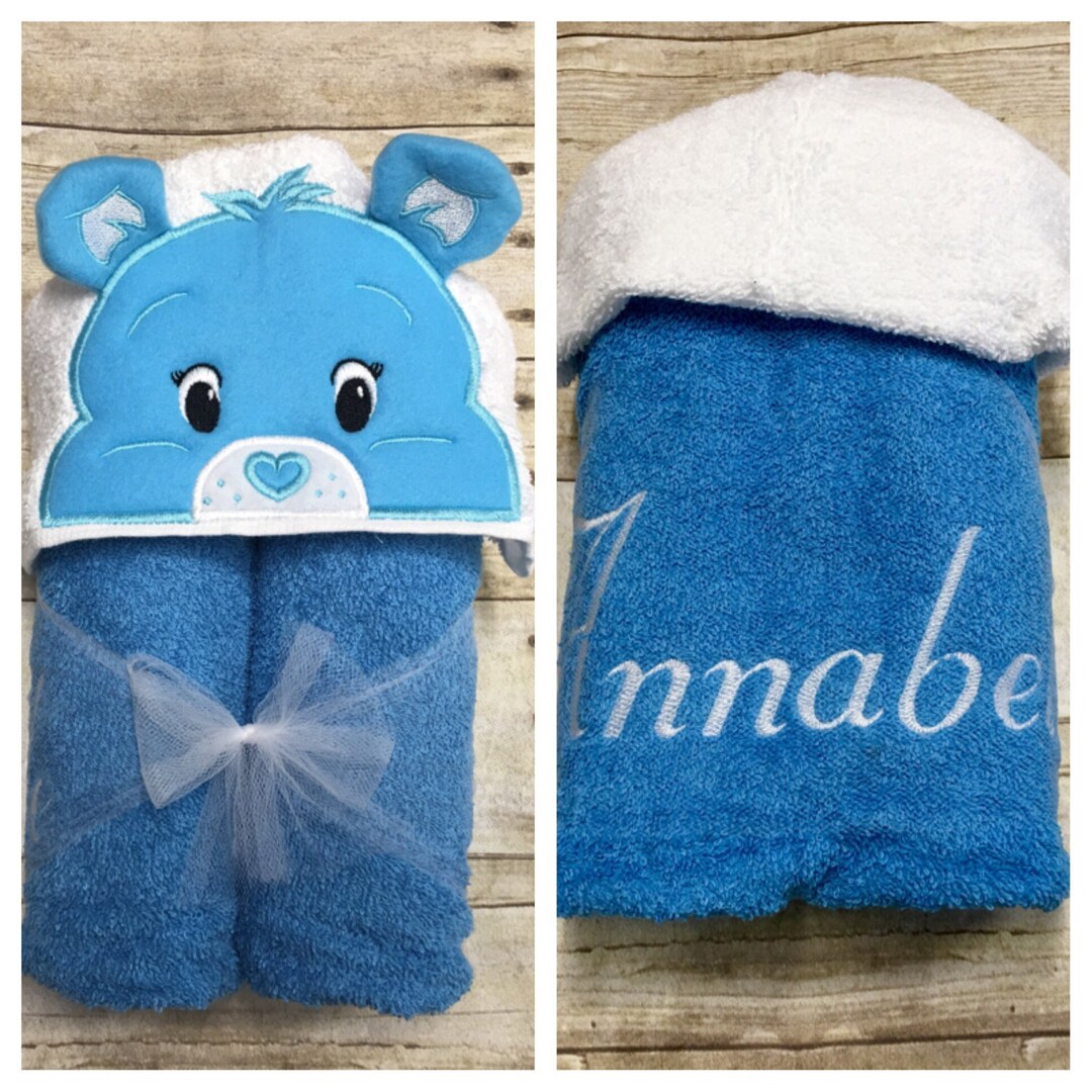 Blue Care Bears Hooded Towel/ Carebear Costume/ Care Bear Birthday/ Care Bears Party/ Bear Bath