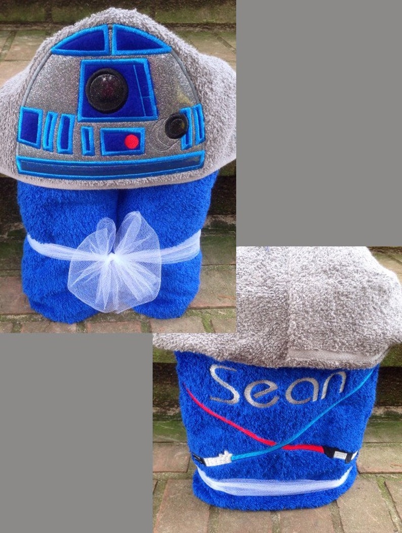 Star Bear Hooded Towel/ Bear Costume/ Star Wars Hooded Towel/ Star Wars Costume/ Galaxy Bear Towel/ Star Wars Towel/ Beach Towel/ Pool Towel image 8