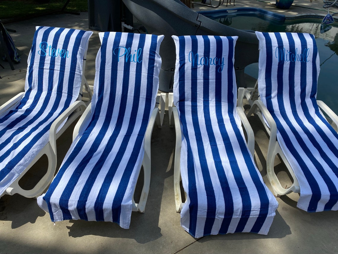 Pool Chair Towel Cover Chaise Chair Towel Cover Lounge Chair Etsy