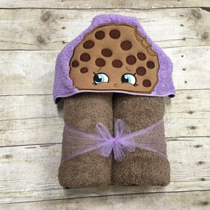 Toalha com capuz para biscoitos/fantasia de biscoitos/festa de biscoitos/toalha de praia/toalha de piscina/toalhas personalizadas para crianças/toalha de banho com capuz para bebês