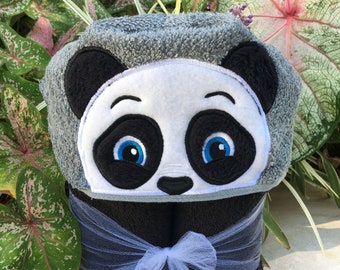 Panda Bear Hooded Towel/ Panda Gifts/ Panda Baby Shower/ Woodland Animal/ Jungle Animal/ Safari Animal/ Panda Costume/ ADULT sizes available