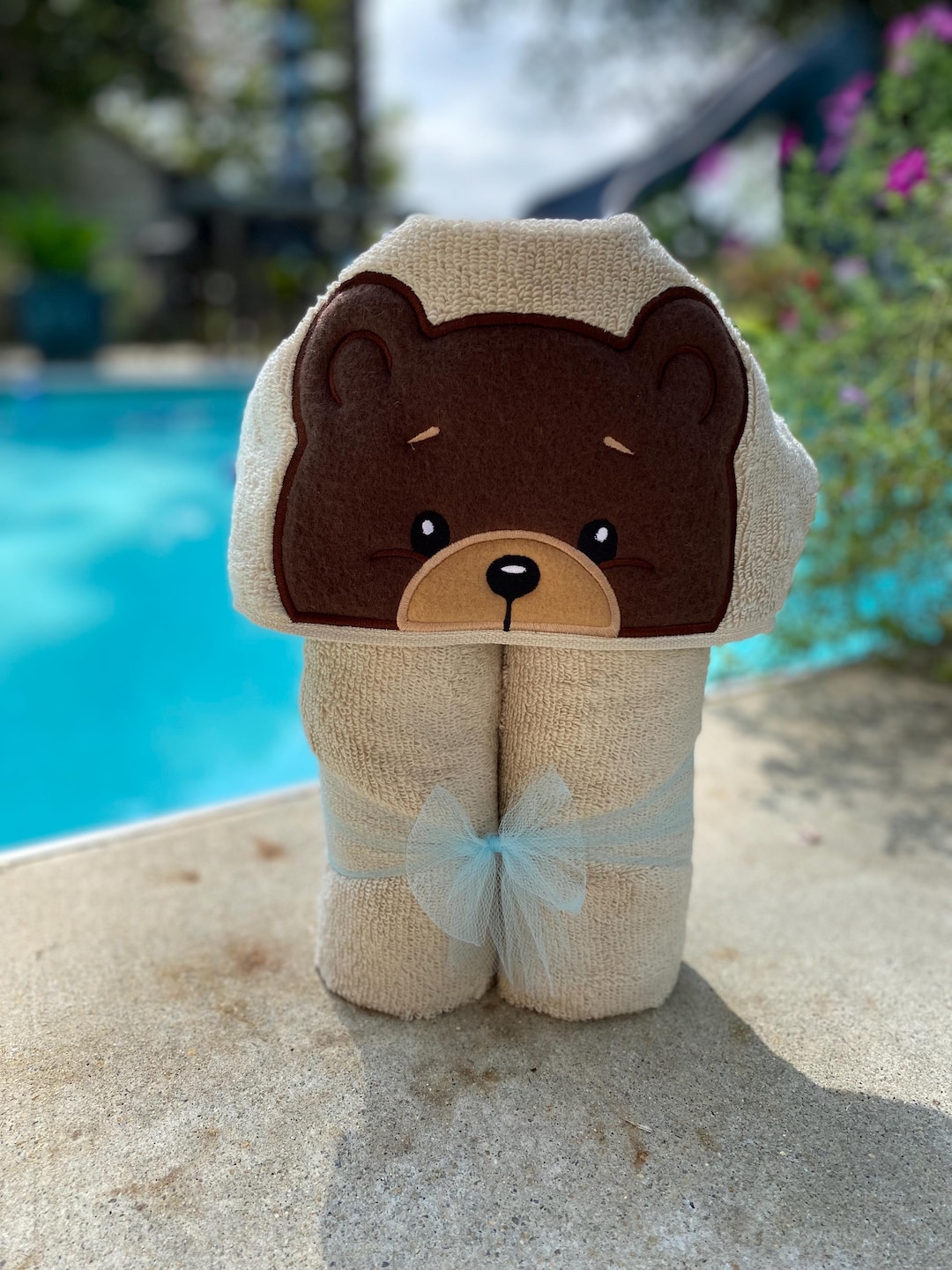 Teddy Bear Hooded Towel - Etsy
