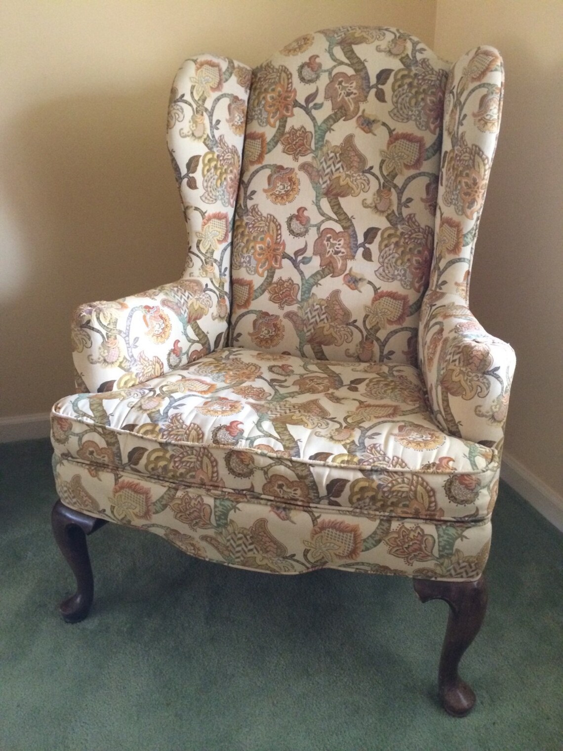 Vintage Ethan Allen Wingback Chair Etsy