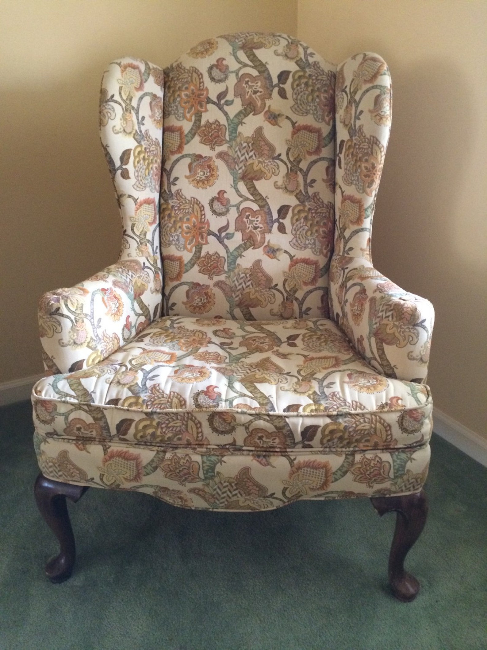 Vintage Ethan Allen Wingback Chair Etsy