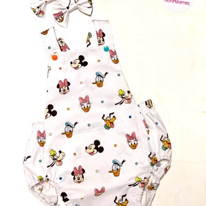 Mickeys clubs house romper- hair bows sold separately