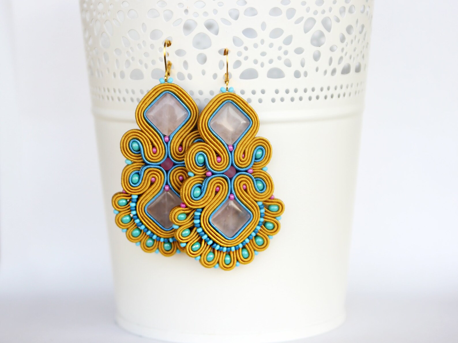 Mustard Earrings Honey Gold Yellow Stud Earrings Mustard Etsy