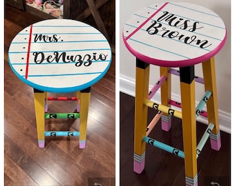 Teacher Stool Design, Custom Teacher Stool Design, Teacher Stool Design, Teacher Stool -LOCAL to  NJ,  outside NJ Convo b4 order