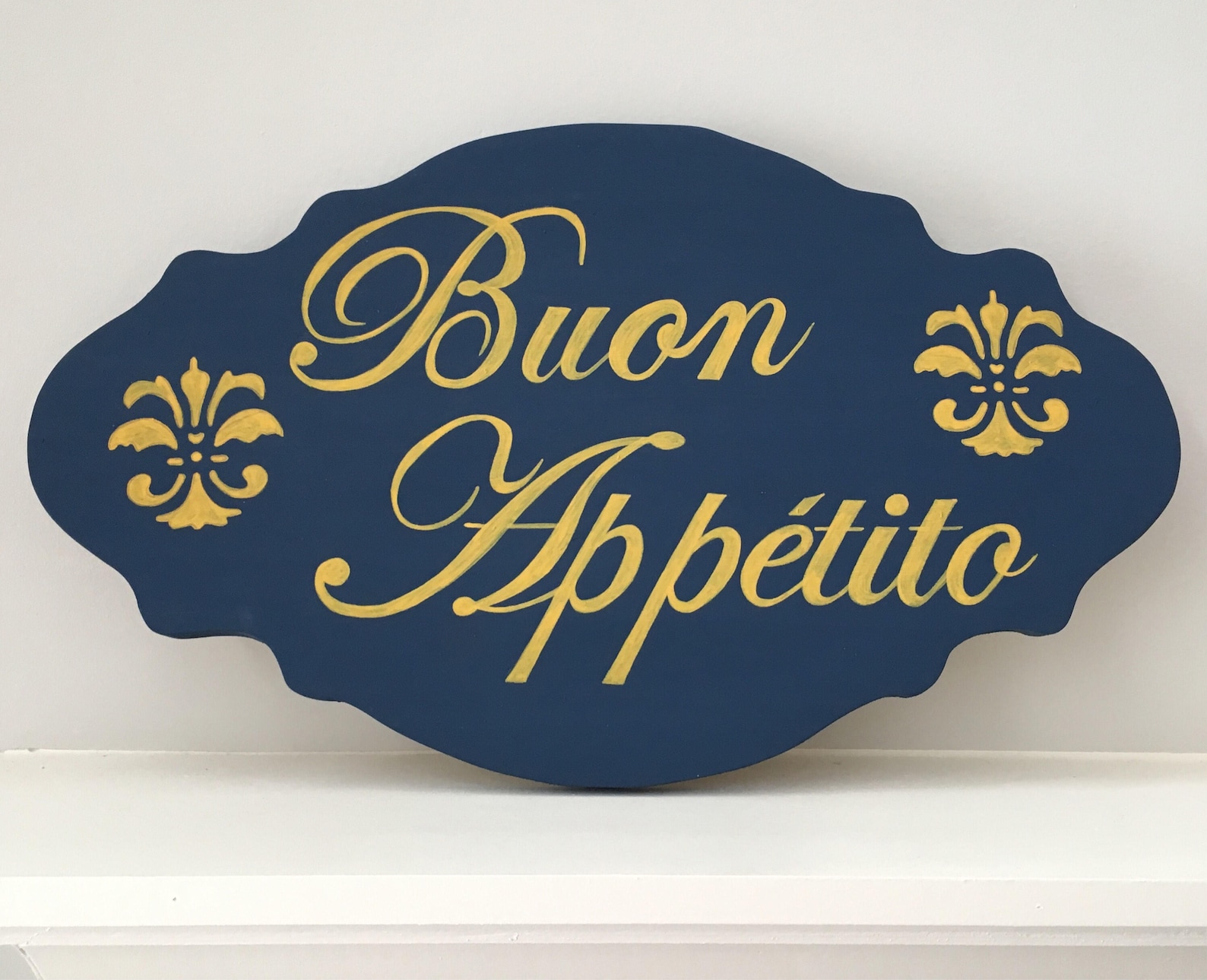Buon Appetito or Bon Appetit Sign Handpainted Wood Buon Etsy