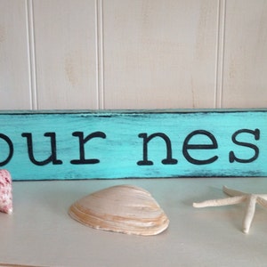 Our Nest Wood Sign, Our Nest Sign, Our Nest Handpainted Wood Sign image 2