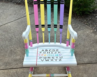 Teacher Rocking Chair Design, Custom Teacher Chair Design, Teacher Chair Design - YOU SUPPLY CHAIR - chair not included - Convo b4 order